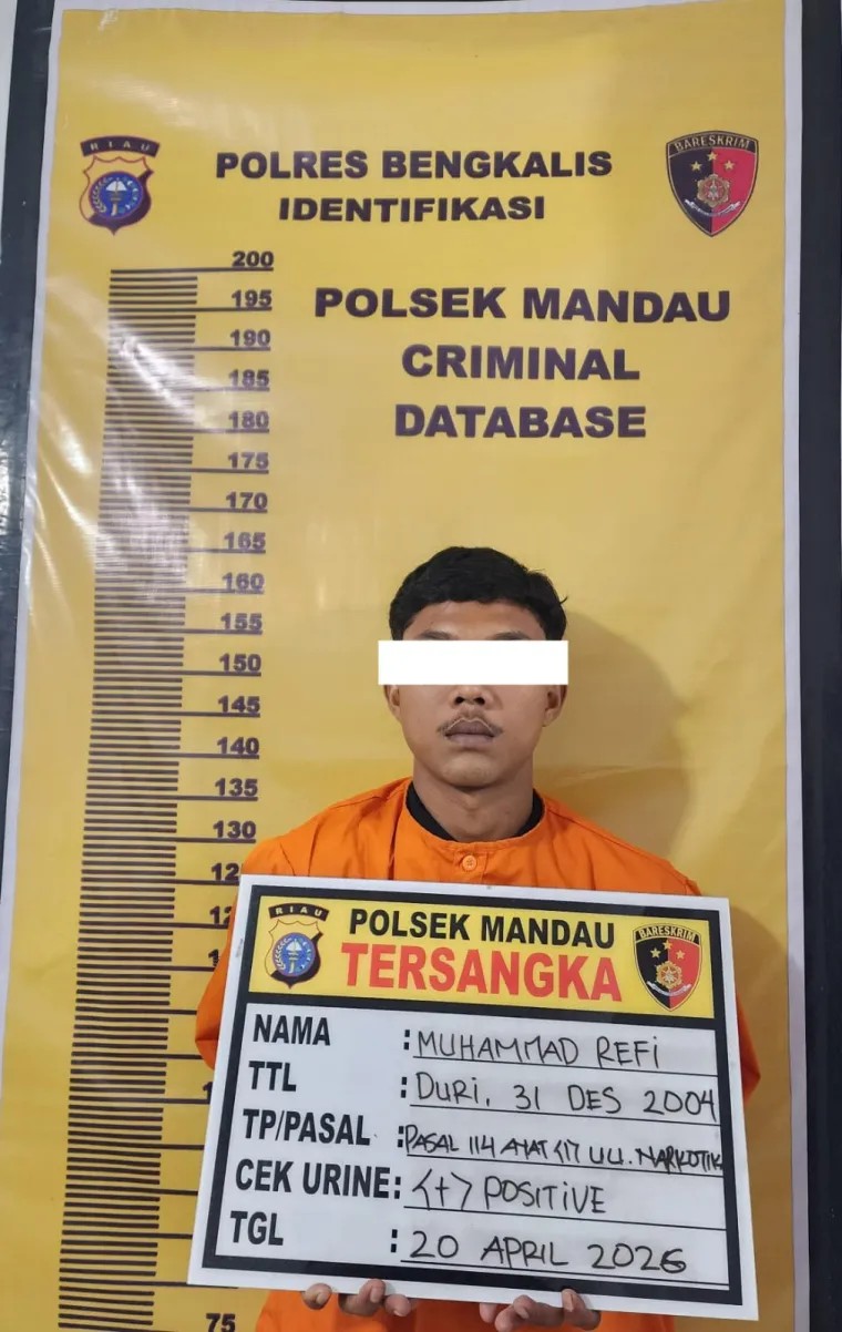 Digerebek di Depan KTV Celsius Jalan Hangtuah Mandau, Pria Inisial MR Diamankan Bersama Ekstasi