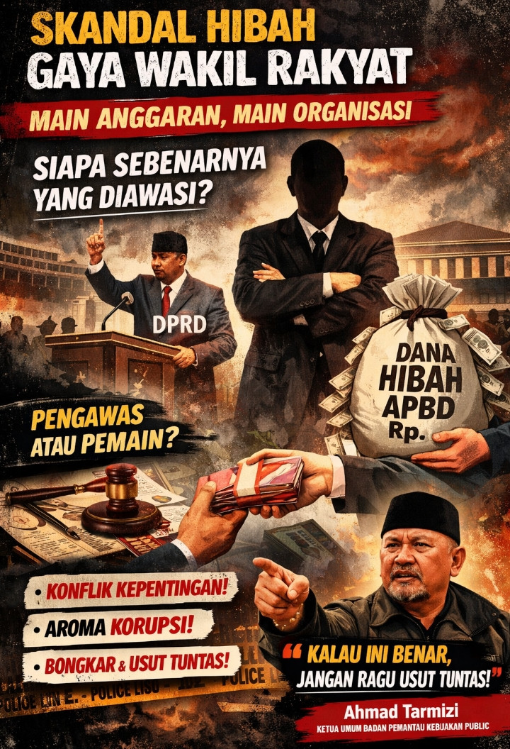 Skandal Hibah Gaya Wakil Rakyat: Main Anggaran, Main Organisasi — Siapa Sebenarnya yang Diawasi?