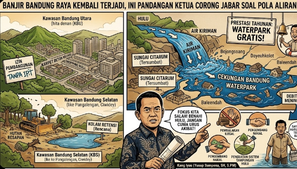 Prestasi Tahunan: Bandung Raya Sukses Pertahankan Tradisi Jadi “Waterpark” Raksasa di Musim Hujan