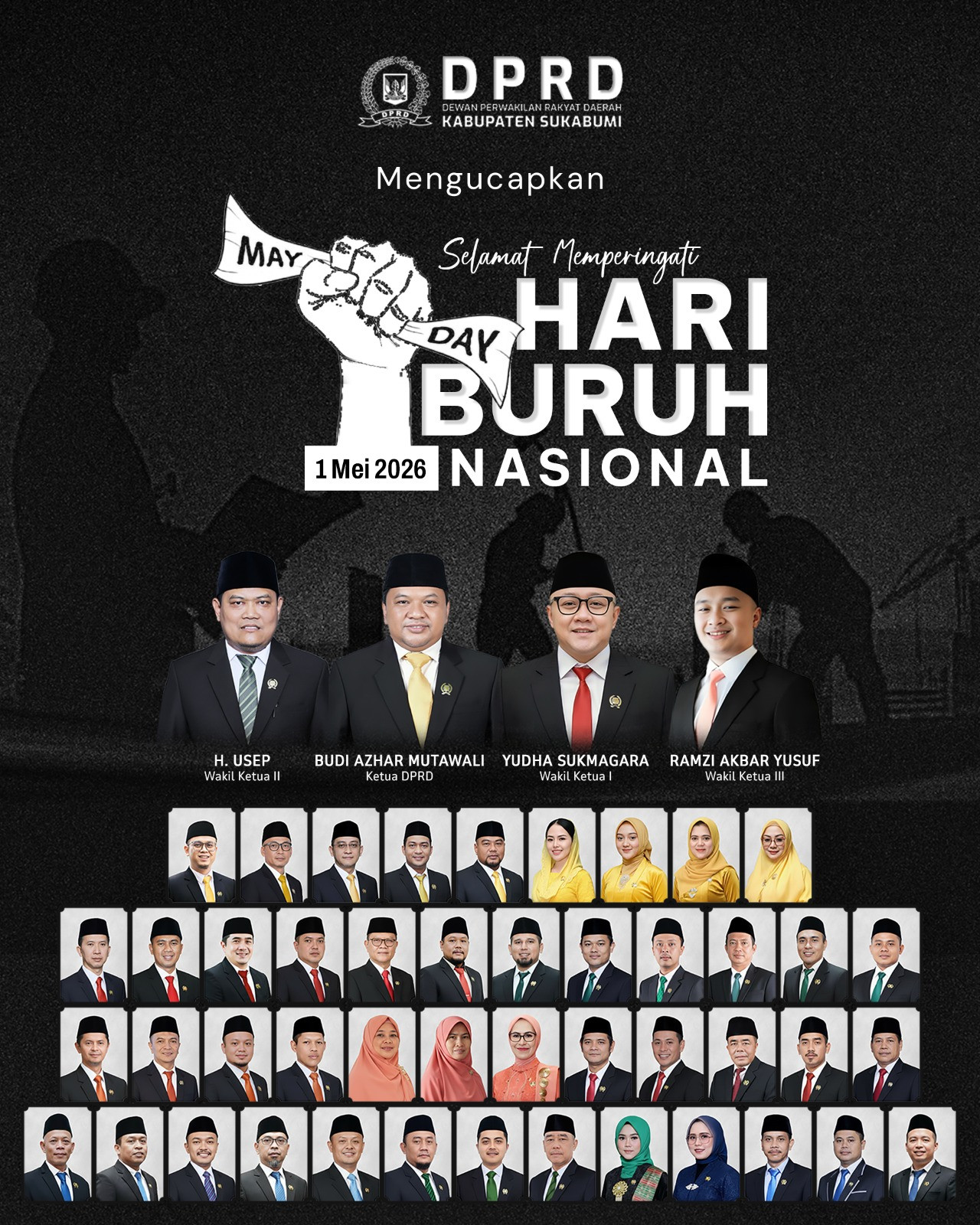 DPRD Kabupaten Sukabumi Ucapkan Selamat Hari Buruh, Dorong Perlindungan dan Kesejahteraan Pekerja
