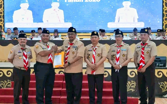 Bupati Sukabumi H. Asep Japar Buka Rakercab Gerakan Pramuka Tahun 2026