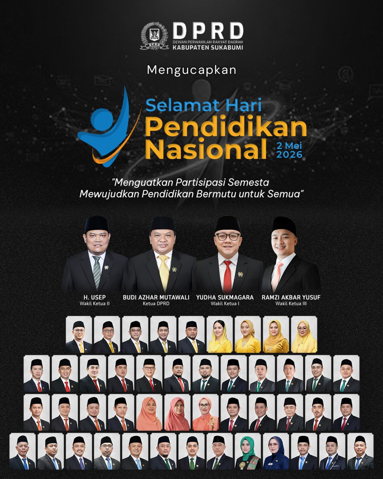 DPRD Kabupaten Sukabumi Ucapkan Selamat Hari Pendidikan Nasional, Tekankan Pentingnya Pemerataan Kualitas Pendidikan