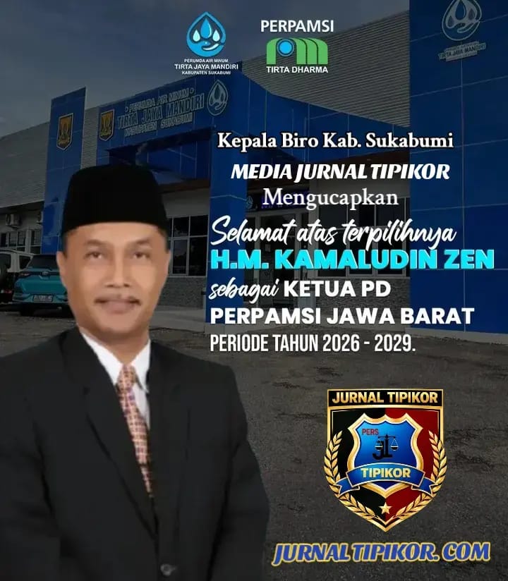 Kepala Biro Media Jurnal Tipikor Ucapkan Selamat Atas Terpilihnya Dirut Perumda AM TJM Sebagai Ketua PD Perpamsi Jawa Barat Priode 2026-2029