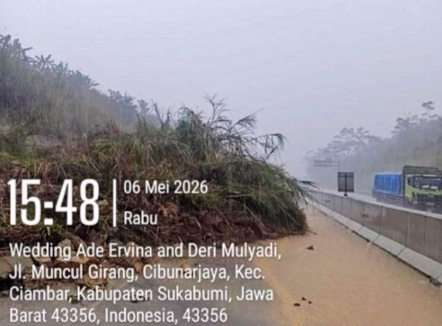 Terjadi Longsor di KM 72, Jalan Tol Bocimi Arah Sukabumi Ditutup Sementara