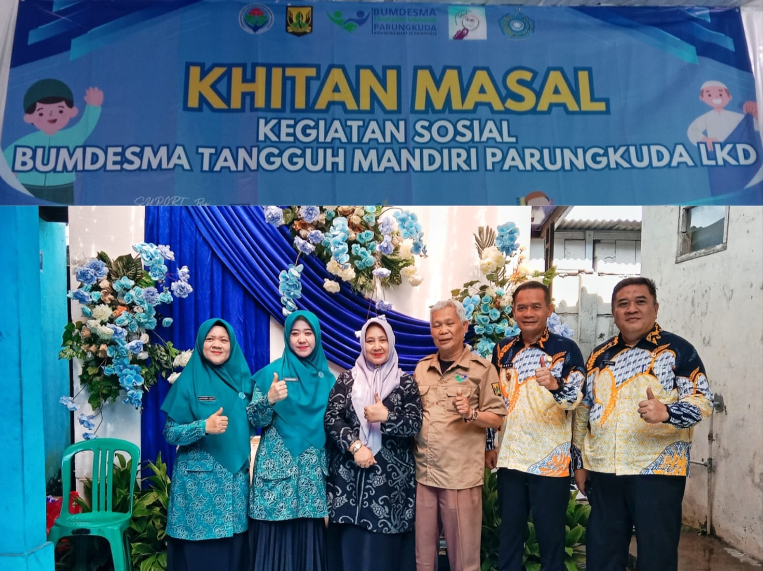 Bumdesma Tangguh Mandiri Parungkuda Gelar Kegiatan Sosial Khitan Masal, Ibu Bupati Dan Camat Parungkuda Apresiasi