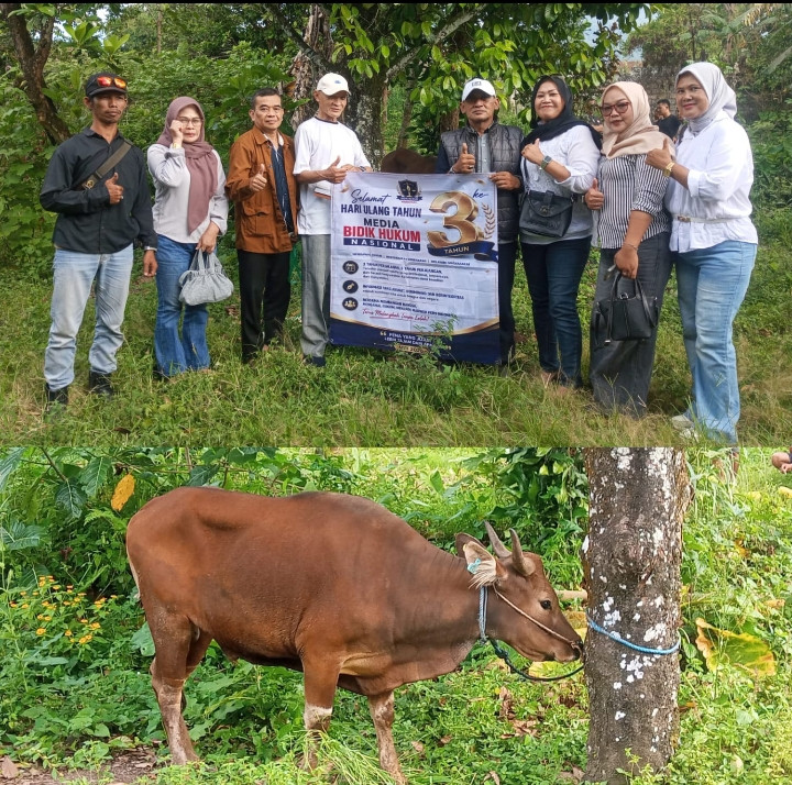 Agung Tresno Wibowo, SE, SH, CNeg, CMLE, CIRP dan Budi Kurniawan SH. Gelar Kegiatan Kurban Iduladha 1447 H/2026 M Bersama Keluarga Besar PT. Bidik Hukum Nasional