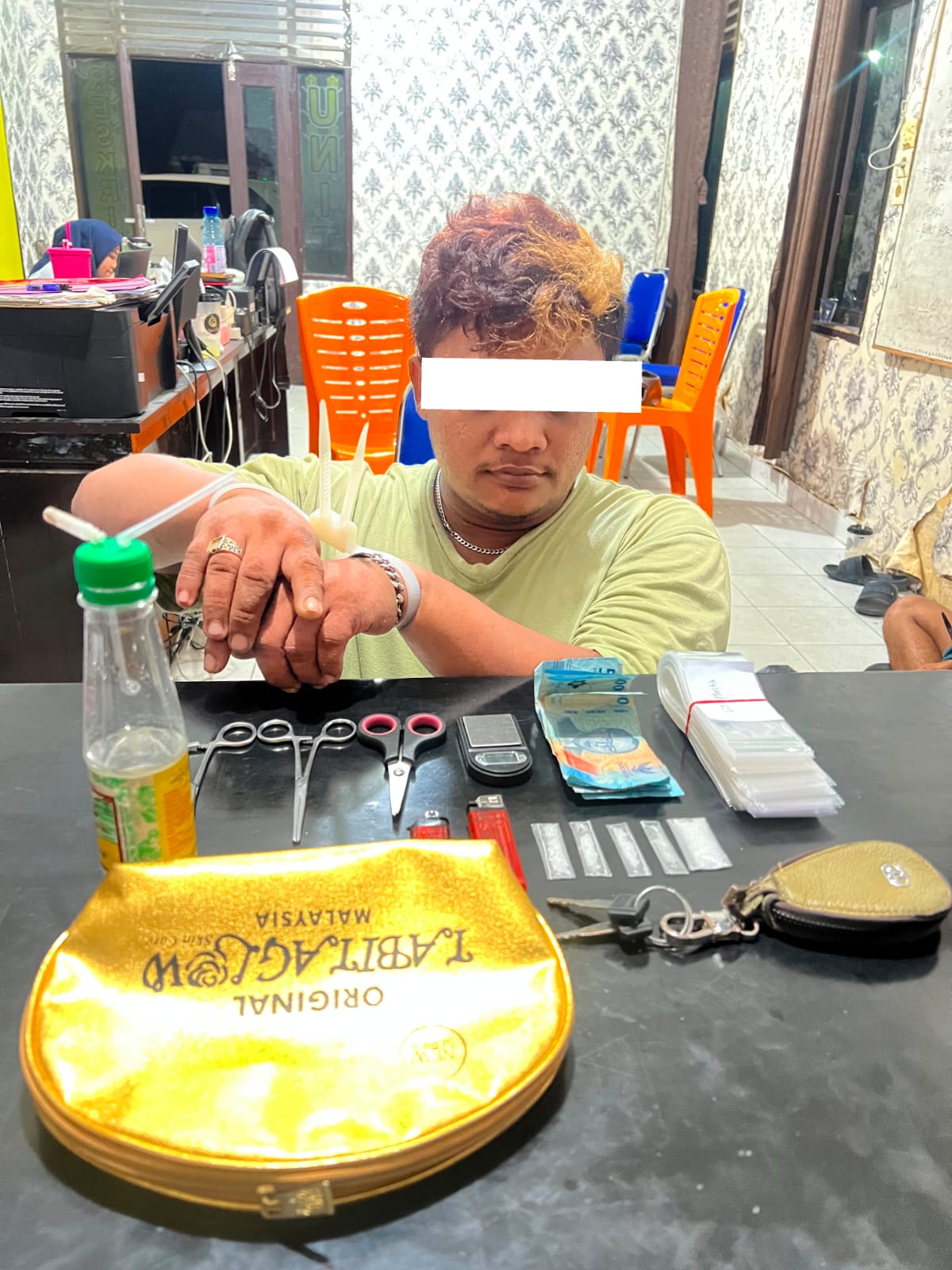 Polsek Rupat Kembali Ungkap Kasus Narkotika, Terduga Pelaku Positif Metamfetamin