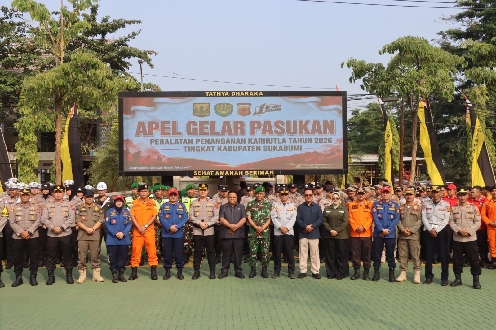 Polres Sukabumi Gelar Apel Kesiapan Penanganan Karhutla 2026, Perkuat Sinergi Lintas Sektoral