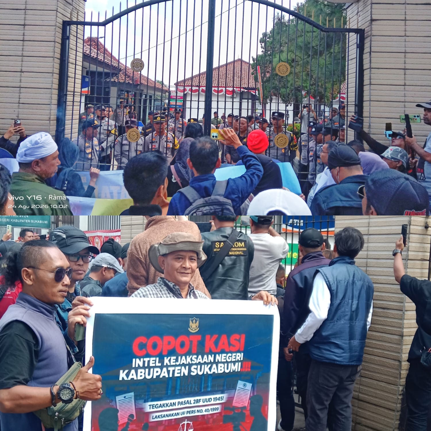 Sulit Mendapat Informasi, Forum Wartawan Solidaritas Sukabumi Geruduk Kejari Sukabumi