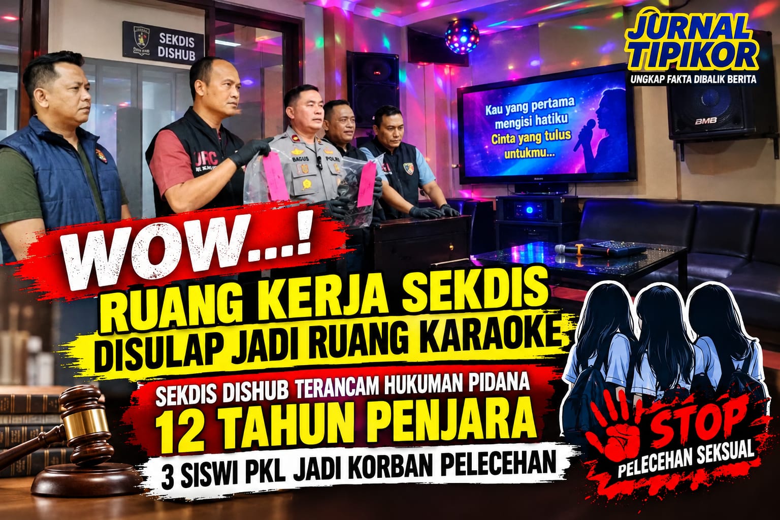 Terungkap Modus Pelaku Pelecehan Seksual Terhadap 3 Siswi PKL, Ruang Kerja Sekdis Dishub Disulap Jadi Ruang Karaoke