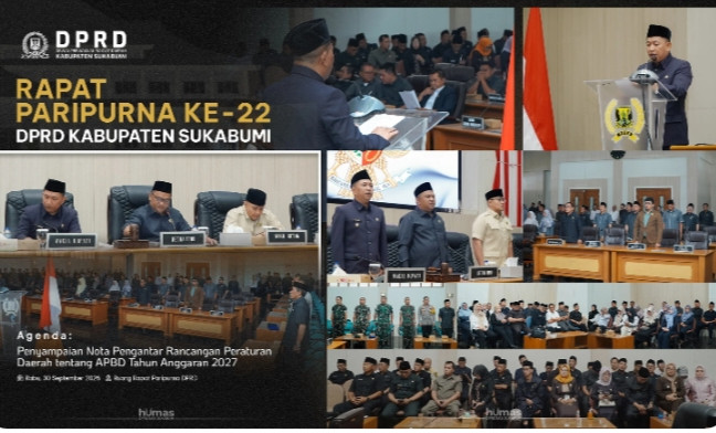 DPRD Kabupaten Sukabumi Gelar Rapat Paripurna Penyampaian Nota Pengantar Raperda APBD 2027