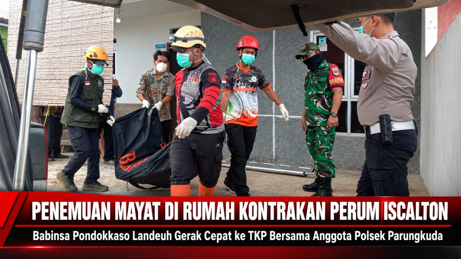 Penemuan Mayat Di Rumah Kontrakan Perum Iscalton, Babinsa Pondokkaso Landeuh Gerak Cepat Turun Ke TKP