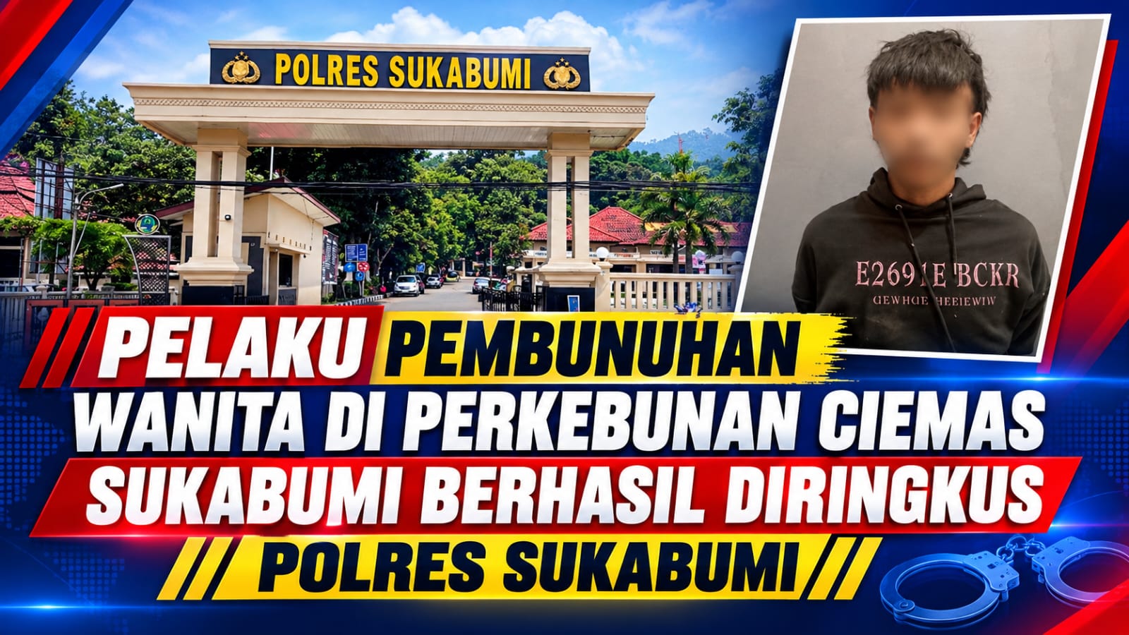 Polres Sukabumi Berhasil Meringkus Pelaku Pembunuhan Wanita di Perkebunan Ciemas Sukabumi